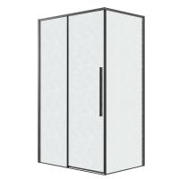 Боковая стенка Grossman Galaxy 200.K33.01.90.21.02 (90х195) черный матовый,стекло шиншилла, 1 место
