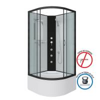Душевая кабина Niagara Classic NG-6709-14BKG (100х100х200)высокий поддон(45см),черный,стекло прозрачное,4 места