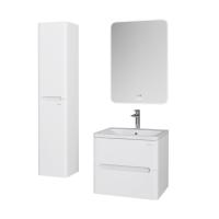 Тумба подвесная "АДЕЛЬ-НОРМА-60 см" с 2-я ящ. белый глянец (ум. Aдель-60)