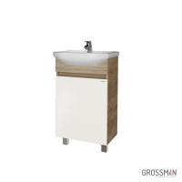 Тумба напольная Grossman ПОЛО-50 см дуб сонома/белая