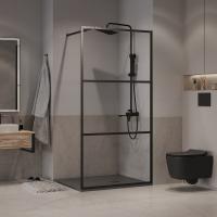 Душевая перегородка Niagara Nova NG-688-12BLACK (120х195) черный матовый,стекло прозрачное,1 место