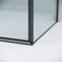 Душевое ограждение Grossman Galaxy 100.K33.01.130.42.00-200.K33.01.100.42.00 (130х100х195) раздвижная,графит сатин,стекло прозрачное,2 места