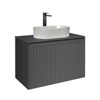 Столешница "КРИСТАЛЛ-80 см" графит глянц. (искусственный камень)