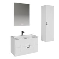 Пенал подвесной "ЛУКСОР-35 см" универсальный, белый матовый