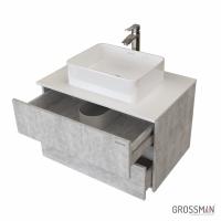 Тумба подвесная Grossman ЭДВАНС-80 см цемент светлый