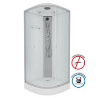 Душевая кабина Niagara Eco E80/13/MT (80х80х215) низкий поддон(13см),стекло матовое,3 места