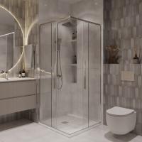 Душевое ограждение Niagara Nova NG-6623-34 (90х90х195) квадрат,двери раздвижные,хром,стекло прозрачное,1 место