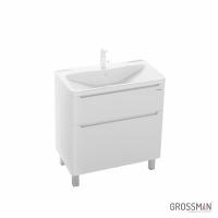Тумба напольная Grossman АДЕЛЬ-80 см с 2-я ящиками белая