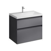 Тумба подвесная "МЕРКАДО-70 см" с 2-я ящ. графит матовая (ум. Classica-70)