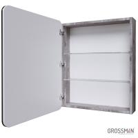 Шкаф-зеркало Grossman ТАЛИС-60 см бетон пайн