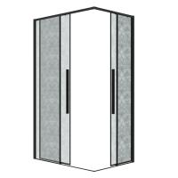 Душевое ограждение Grossman Galaxy 300.K33.01.9080.21.02 (90х80х195) прямоугольник,раздвижная,черный матовый,стекло шиншилла, 1 место