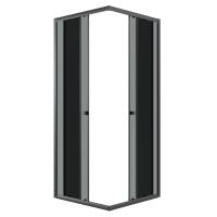 Душевое ограждение Niagara Eco NG-1009-14QT (90х90х190) квадрат,раздвижное,черный,стекло тонированное,1 место