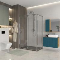 Боковая стенка Niagara Nova NG-A90 (90х195) хром,стекло прозрачное,1 место