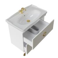 Тумба напольная "АТРИО-85 см" с 2-я ящ. белый глянец (ум.МОДЕРН-85)