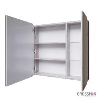 Шкаф-зеркало Grossman ТАЛИС-70 см бетон пайн