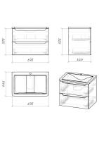 Тумба подвесная "АДЕЛЬ-70 см" с 2-я ящ. белый глянец (ум. Aдель-70)