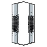 Душевое ограждение Niagara Eco NG-1008-14QBLACK (80х80х190) квадрат,раздвижное,черный,стекло мозаика,1 место
