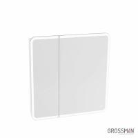 Шкаф-зеркало Grossman АДЕЛЬ-80 см с LED подсветкой