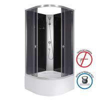 Душевая кабина Niagara Eco E80/40/TN/BK (80х80х195) высокий поддон(40см),стекло тонированное,4 места