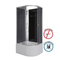 Душевая кабина Niagara Eco E100/80/40L/TN/BK (100х80х195) высокий поддон(40см),стекло черное,4 места