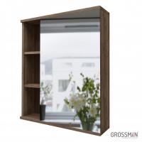 Шкаф-зеркало Grossman ФОРТА-60 см темный дуб галифакс