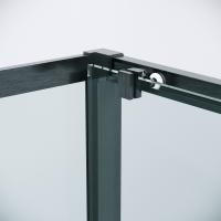 Душевое ограждение Grossman Cosmo 100.K33.02.110.42.00-200.K33.02.100.42.00 (110х100х195) раздвижная,графит сатин,стекло прозрачное,2 места