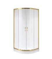 Душевое ограждение Niagara Nova NG-6407-08 GOLD 100x100x190 полукруг, двери раздвижные