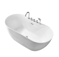 Ванна пристенная Grossman Classic GR-12501-1 (160х75х58),со смесителем на борту ,1 место