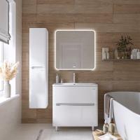 Тумба подвесная "АДЕЛЬ-НОРМА-70 см" с 2-я ящ. белый глянец (ум. Aдель-70)