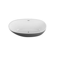 Ванна отдельностоящая Grossman Fly GR-1104MB (170х75х58) цвет черный/белый матовый,1 место