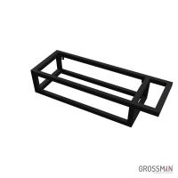 Консоль подвесная Grossman МЕТРИС-50 см черная с правым полотенцедержателем