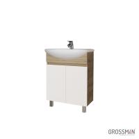 Тумба напольная Grossman ПОЛО-60 см дуб сонома/белая