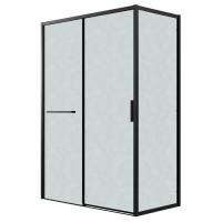 Боковая стенка Grossman Style 200.K33.05.100.21.02 (100х195) черный матовый,стекло шиншилла, 1 место
