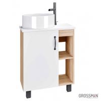 Тумба напольная Grossman ФЛАЙ-60 см дуб сонома/белая