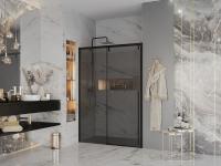 Дверь в нишу Ambassador Intense 110022202IBB (130х200) черный,стекло тонированное,раздвижная,1 место