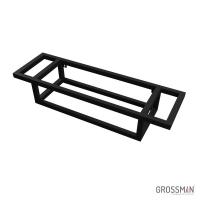 Консоль подвесная Grossman МЕТРИС-50 см черная с полотенцедержателем