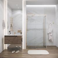 Душевое ограждение Grossman Galaxy 100.K33.01.120.32.00-200.K33.01.100.32.00 (120х100х195) раздвижная,золото сатин,стекло прозрачное,2 места