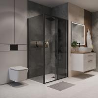 Боковая стенка Niagara Nova NG-TB90-34 (90х195) черный матовый,стекло тонированное,1 место