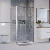 Душевое ограждение Niagara Nova NG-64-11A-A90-34 (110х90х195) прямоугольник,хром,дверь раздвижная,стекло прозрачное,2 места