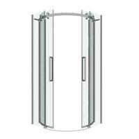 Душевое ограждение Grossman Classic 301.K33.04.1010.10.00 (100х100х195) четверть круга,раздвижная,хром,стекло прозрачное, 1 место
