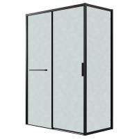 Боковая стенка Grossman Style 200.K33.05.80.21.02 (80х195) черный матовый,стекло шиншилла, 1 место