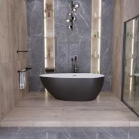 Ванна отдельностоящая Grossman Fly GR-1102MB (170х80х60) цвет черный/белый матовый,1 место