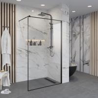 Душевая перегородка Niagara Nova NG-687-12ВLACK (120х195) черный,стекло прозрачное,1 место