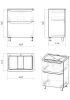 Тумба напольная "АДЕЛЬ-70 см" с 2-я ящ. белый глянец (ум. Aдель-70)