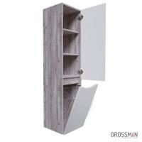 Пенал подвесной Grossman ТАЛИС-35 см бетон пайн/белый глянец