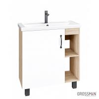 Тумба напольная Grossman ФЛАЙ-70 см дуб сонома/белая