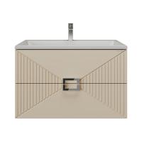 Тумба подвесная "ЛУКСОР-60 см" с 2-я ящ. беж. матовая (ум. Блисс-60 см.)