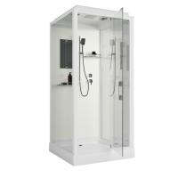Душевая кабина Niagara Standart ST100/15Q (100х100х215) квадрат,поддон 15см,распашная,проф.белый,3 места