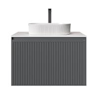 Тумба подвесная "КРИСТАЛЛ-80 см" с 1 ящ. графит матовая