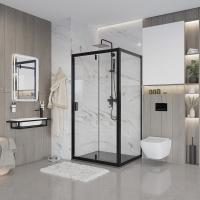 Боковая стенка Niagara Nova NG-A100B (100х195) черный,стекло прозрачное,1 место